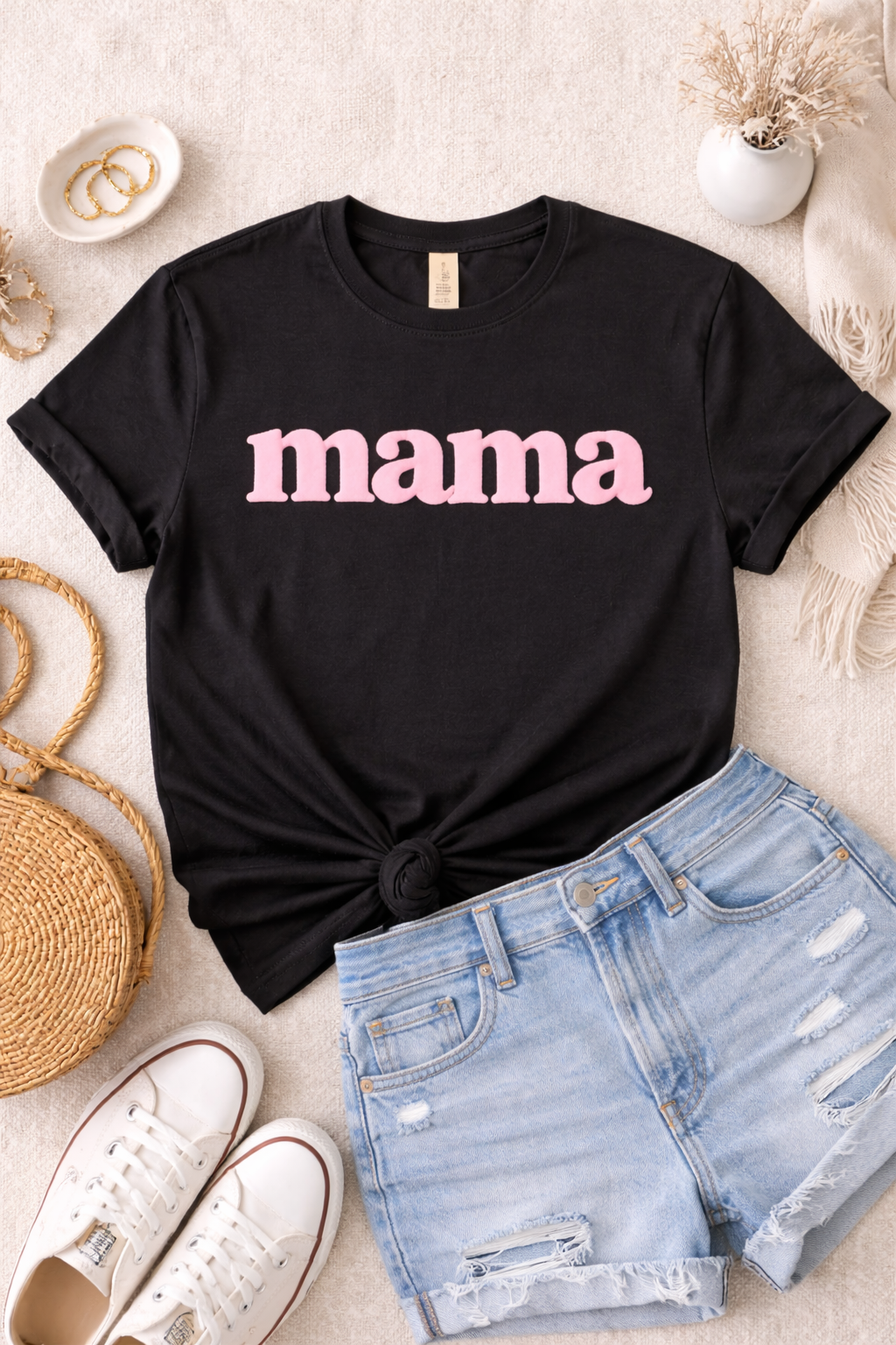 Mama Puff Vinyl Shirt – Comfort Colors T-Shirt for Moms, 3D Raised Graphic Tee, Trendy Mom Shirt, Gift for Mom S–4XL