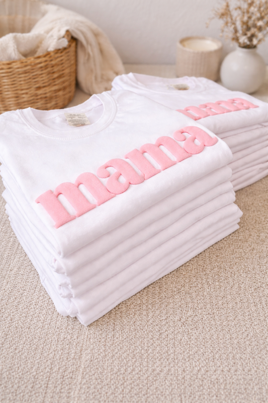 Mama Puff Vinyl Shirt – Comfort Colors T-Shirt for Moms, 3D Raised Graphic Tee, Trendy Mom Shirt, Gift for Mom S–4XL
