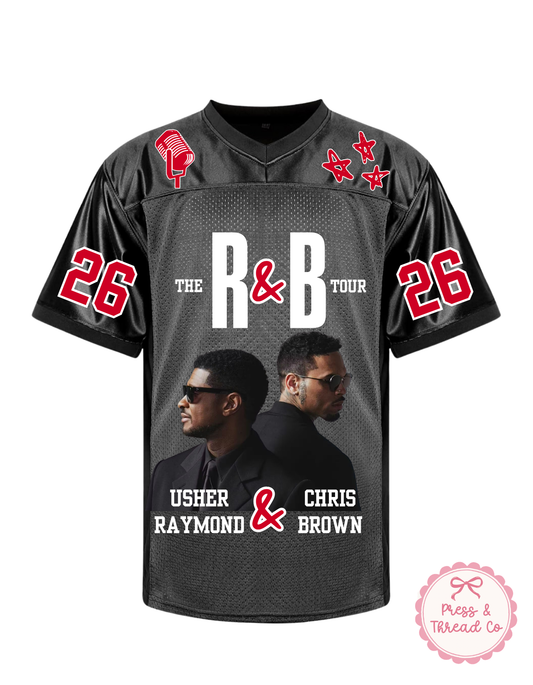 R&B Tour Inspired Jersey Tee, Hip Hop Concert Shirt, Urban Streetwear Graphic Tee, Custom Photo Jersey Shirt Unisex