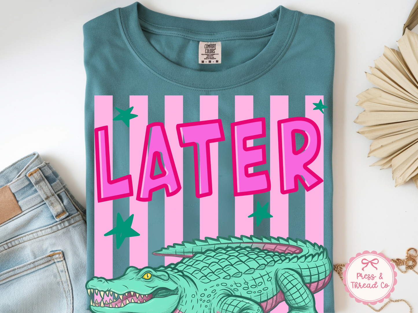 Later Alligator Shirt, After While Crocodile Tee, Funny Southern Shirt, Comfort Colors Tee, Front and Back Graphic Shirt